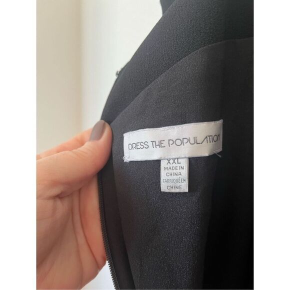 Dress The Population Black Sleeveless Maxi Gown NEW - Picture 7 of 9